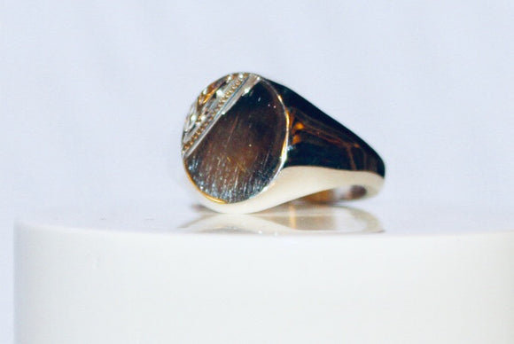 Sterling Silver Oval Signat Ring