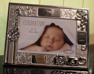 Silver Plated Stainless Steel Baby Data Frame