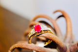 18 carat yellow gold Ruby & Diamond Dress Ring #44367