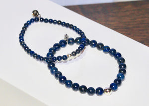 Lapis lazuli Saturn Bracelet Lg from The Sparkling Jewels Collection
