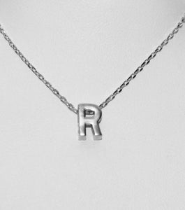 Sterling Silver Plain small letter R