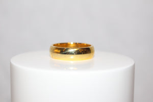 18 Carat Yellow Gold D Shape Wedding Band 6mm