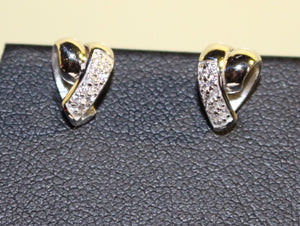 Sterling Silver Heart Cubic Zirconia Knots