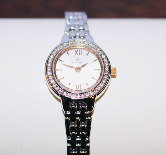 Accurist #8281 Stainless Steel Bezel set with Crystals RGP digits
