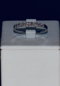 18 carat white gold lab diamond claw set Eternity Ring 1042