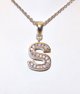 Sterling Silver Cubic Zirconia Set Letter S