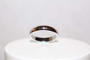 Platinum 950 D Shape Wedding Band 4mm
