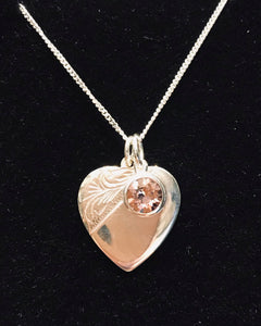 Sterling Silver Heart disc