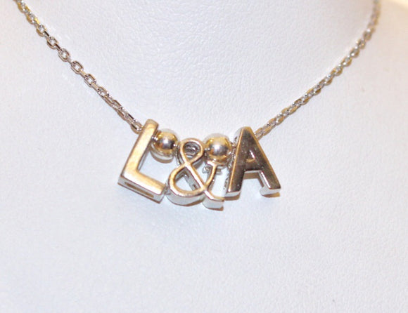 Sterling Silver Letters L & A