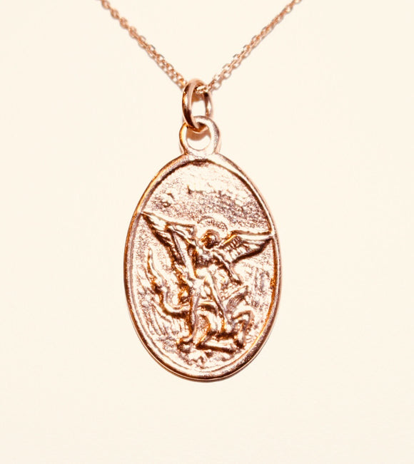 9 Carat Red Gold St Michael Medal