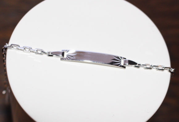 Sterling Silver with Diamond Cut detail