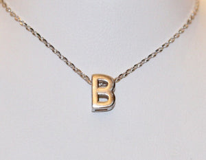 Sterling Silver Plain small letter B