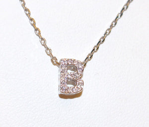 Sterling Silver Cubic Zirconia set small letter B